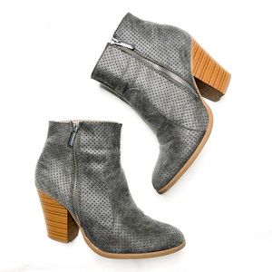 Grey Booties w/ Zippers